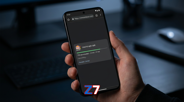 Main screen of Z7 apk page for PK players
